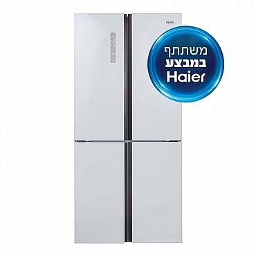 מקרר 4 דלתות Haier האייר דגם HRF-6200FW זכוכית לבנה מקרר 4 דלתות Haier האייר דגם HRF-6200FW זכוכית לבנה