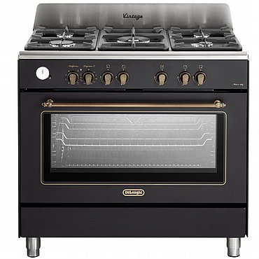 תנור משולב כיריים גז 5 להבות Delonghi דלונגי דגם PEMA965C-IL שחור תנור משולב כיריים גז 5 להבות Delonghi דלונגי דגם PEMA965C-IL שחור