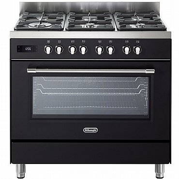תנור משולב כיריים גז 6 להבות Delonghi דלונגי דגם PRO966MA-IL שחור תנור משולב כיריים גז 6 להבות Delonghi דלונגי דגם PRO966MA-IL שחור