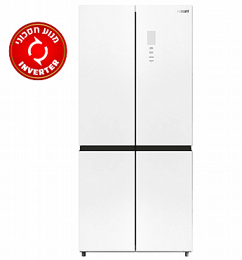 מקרר 4 דלתות 539ליטר Fujicom פוג`יקום דגם FJ-NF615W זכוכית לבנה מקרר 4 דלתות 539ליטר Fujicom פוג`יקום דגם FJ-NF615W זכוכית לבנה