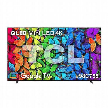 טלוויזיה חכמה 98" 4K QLED TCL טי.סי.אל דגם 98C755 טלוויזיה חכמה 98" 4K QLED TCL טי.סי.אל דגם 98C755