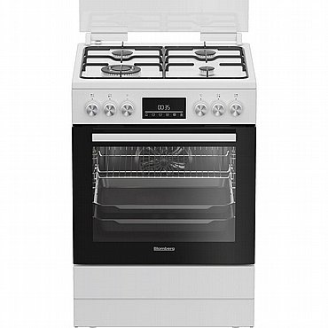 תנור משולב כיריים גז 4 להבות Blomberg בלומברג HGN8335W לבן תנור משולב כיריים גז 4 להבות Blomberg בלומברג HGN8335W לבן